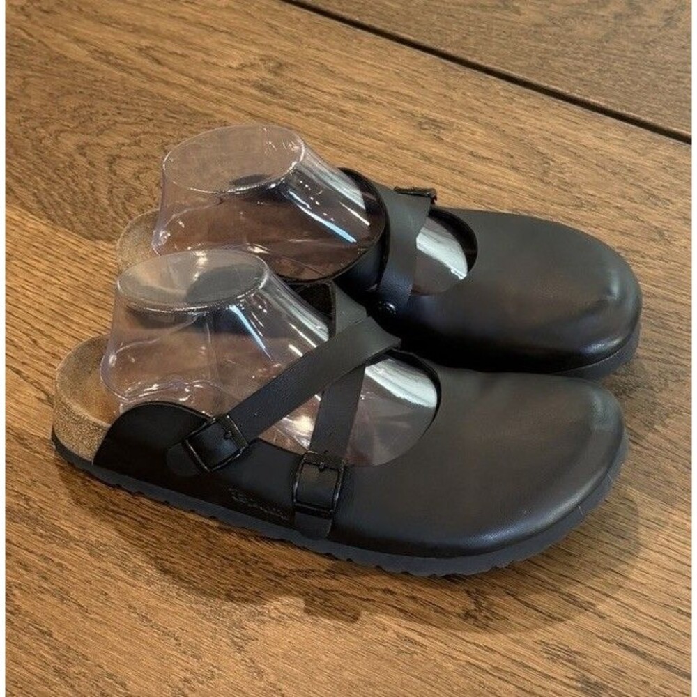 Birkenstock Birkis Dorian Black Leather Mary Jane Clogs Shoes Womens US 9/EU 40